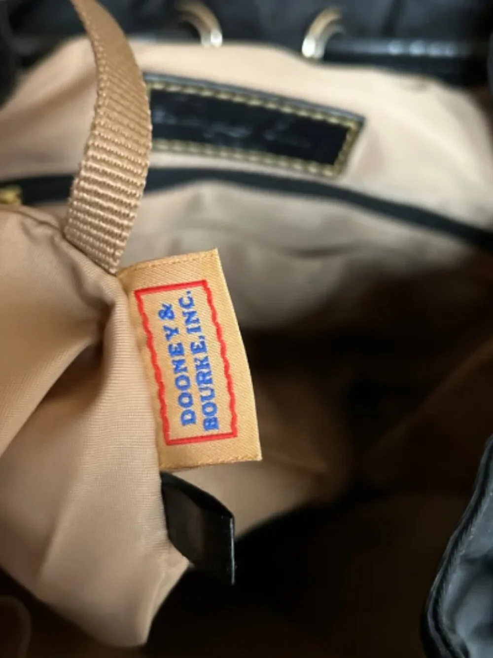 Dooney & Bourke Dooney and Bourke Black Nylon and Leather Backpack J16087327